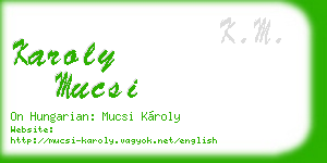 karoly mucsi business card